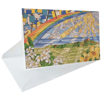 Postcard Jesus Coming over Diamond Head by Mara Branco