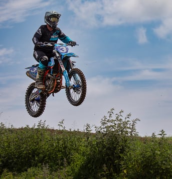 Motocross rider, Babel, North Wales, UK