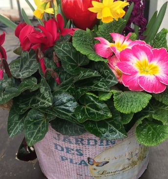 Basket with flowers