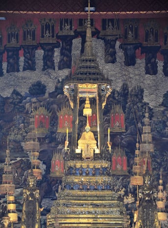 Wat Phra Kaew Emerald Buddha in Bangkok, Thailand