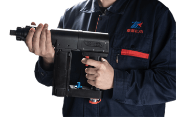Atlas Copco Tensor ST angled nutrunner with anti-slip ergonomic grip