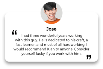 Testimonial from Jose expressing gratitude