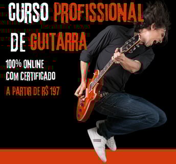 homem pulando e tocando guitarra