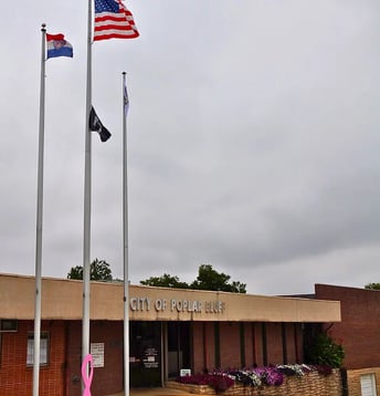 Image of the old location of Poplar Bluff, MO City hall where Aaron worked as a building inspector