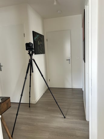 a camera and tripododge on a tripod