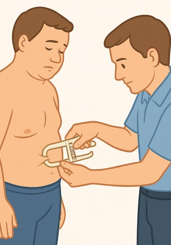 ilustrasi pengukuran tebal lipat kulit