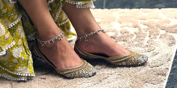 Elegant Punjabi Jutti Styled for Weddings