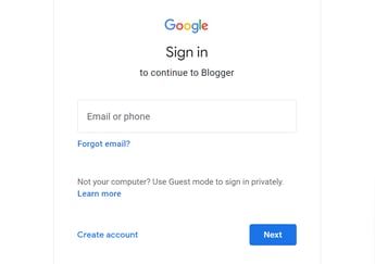blog login