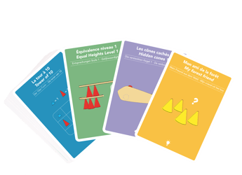Educational game cards that shows tasks that the child must complete using silicone and wooden parts