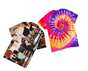 Baju Grafis dan Tie Dye