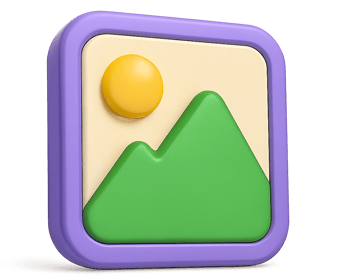 a square shaped object with a mountain view