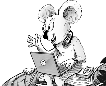 Vilkuttava Koala