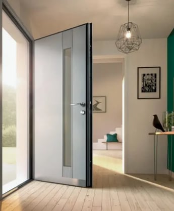 porte d'entrée K-Line en aluminium noir