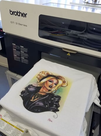 Custom heat transfer logo application on cotton hoodies