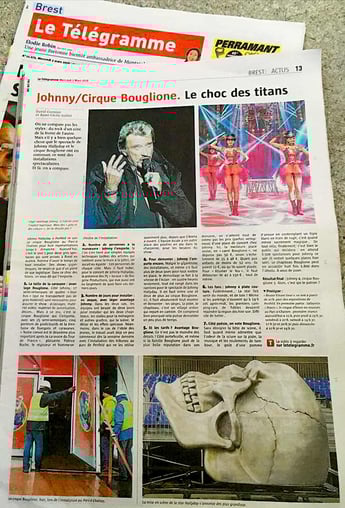 les médias plébiscitent le Cirque d'Hiver Bouglione On Tour à Brest en 2016 avec Johnny Hallyday