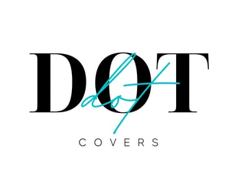 Dot Covers black and teal logo