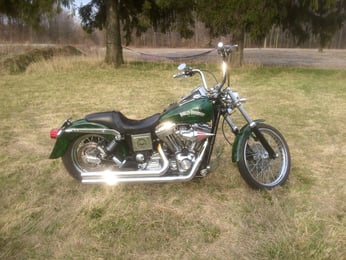 Harley Davidson Dyna with Custom Paint by owner ProPolish Motorcycle Ceramic Coating Near Me