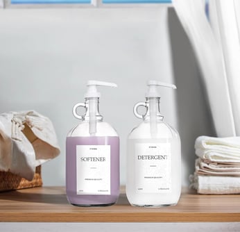 glass laundry detergent dispenser