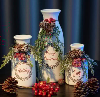 christmas vases