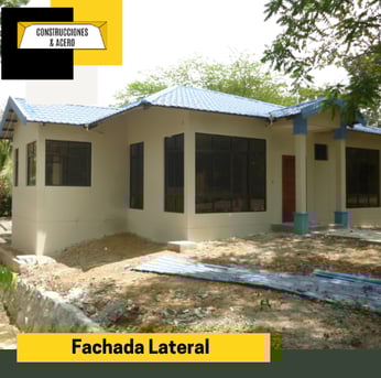 Fachada de lado lateral de una casa construida por nosotros