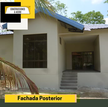 Casa construida por construcciones y acero