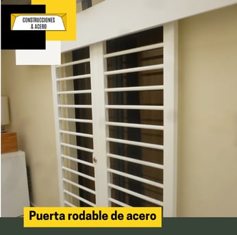 Puerta corrediza para casa hecha con acero modernas