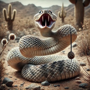 a rattle snake in the desert
