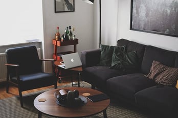 Bright living room with modern inventory