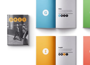 Grit Brand book design brand guidelinees