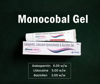 Pain Relieving Gel - Gabapentin, Lidocaine, Baclofen for Neuropathic pain.