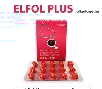Folic Acid, Dacosahexaenoic acid, DHA, Elfol-Plus, 