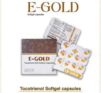 E-Gold Softgel Capsules – Enriched with Tocotrienol, purest form of vit e for powerful antioxidant.
