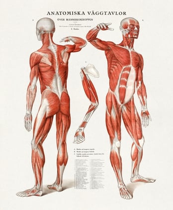 human body muscles poster