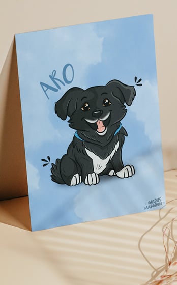 illustration personnalisée chien