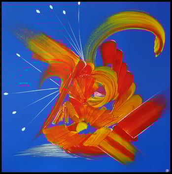 Ballade bleue | tableau abstrait