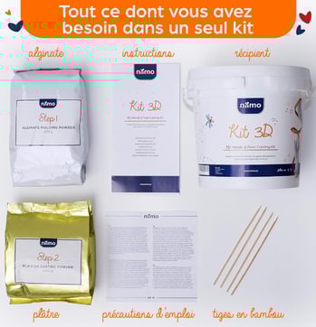 kit de moulage pour mains cadeau unique pour les couples, mariages, anniversaires