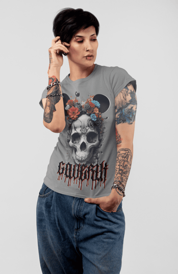 Caveira como símbolo de rebeldia: Camisetas de rock e moda da Cavérik.