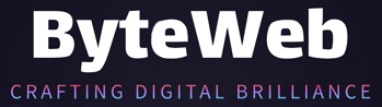 a logo for a website that is being displayed on a dark background