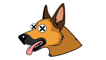 Fried broccoli with broccoli logo