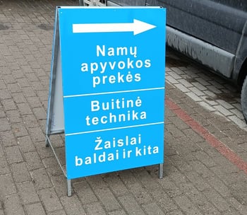 pastatoma reklama