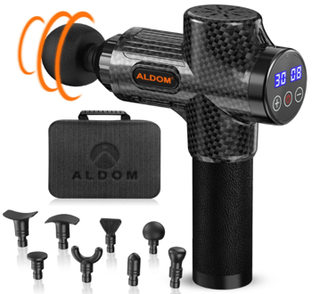 Pistolet de Massage Musculaire ALDOM Appareil de Massage Masseur de Muscle Profonds avec 30 Niveaux 
