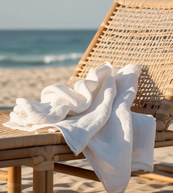 a linen shirt on a beach lounger