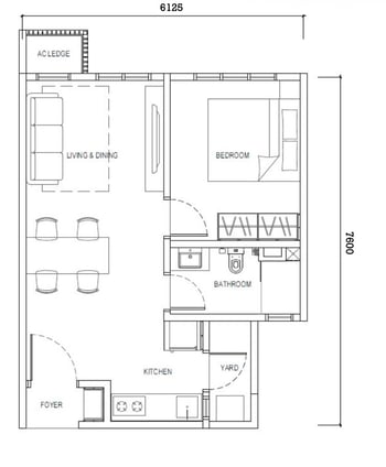 Causewayz Square 1 Room layout