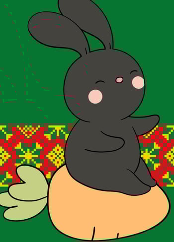 rabbit on the carrot