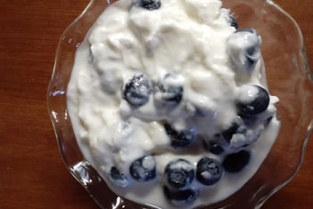 yogurt wblueberries