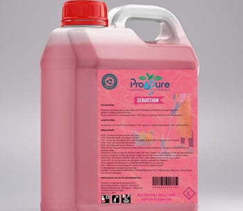 a pink gallon of liquid for laundry detere