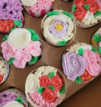 flower cupcakes