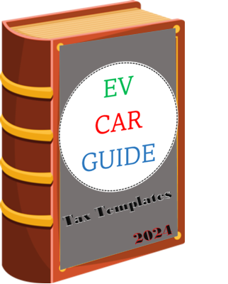 A book about EV Tax Credits. EV Car Guide: Tax Templates EV Tax Credit Electric Vehicle 