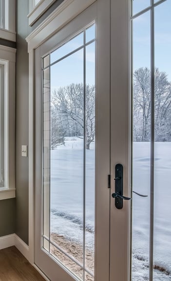 porta finestra installata da equipe home in una casa di montagna a Venezia