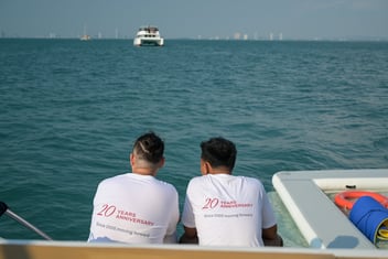 The Sanet team members, Michael and Nott